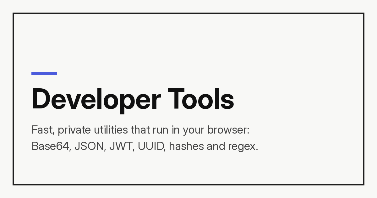 Developer Tools